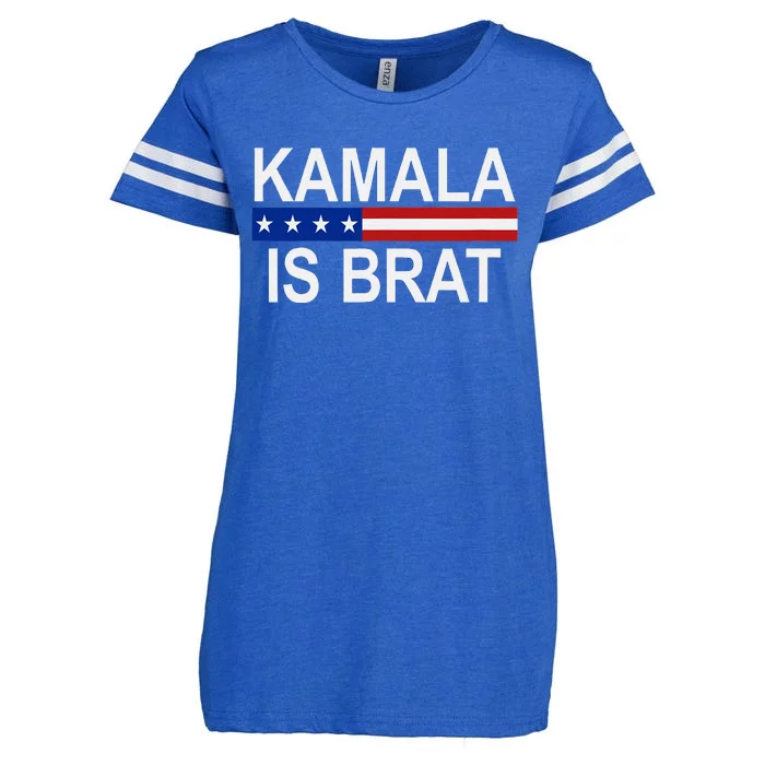 Kamala Is Brat Usa Flag Enza Ladies Jersey Football T-Shirt