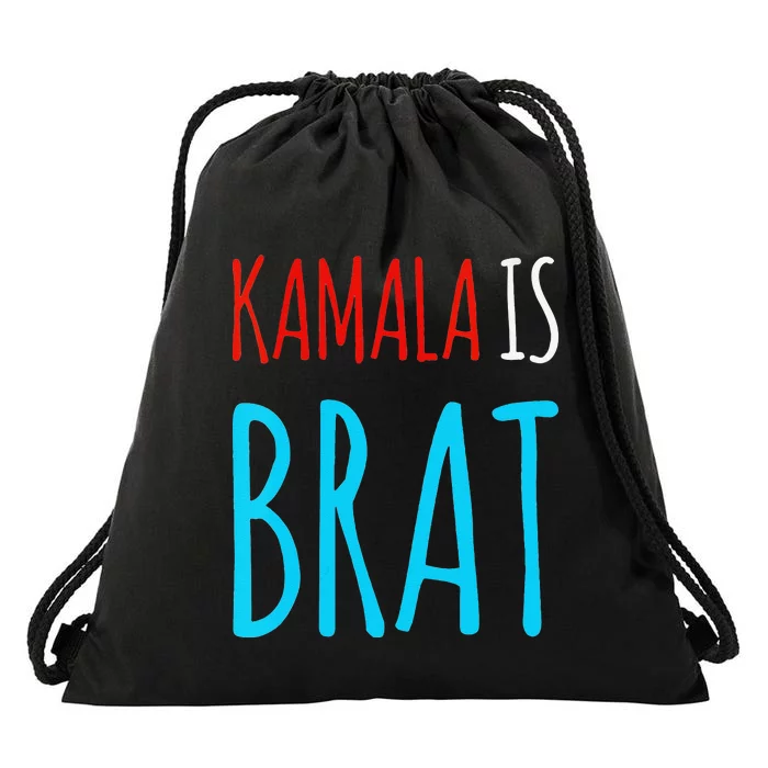 Kamala Is Brat Drawstring Bag