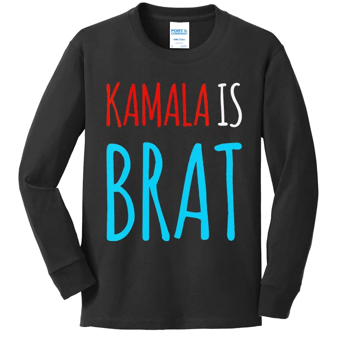 Kamala Is Brat Kids Long Sleeve Shirt