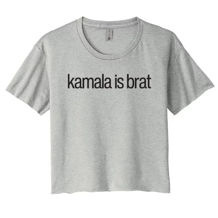 Kamala Is Brat Women's Crop Top Tee