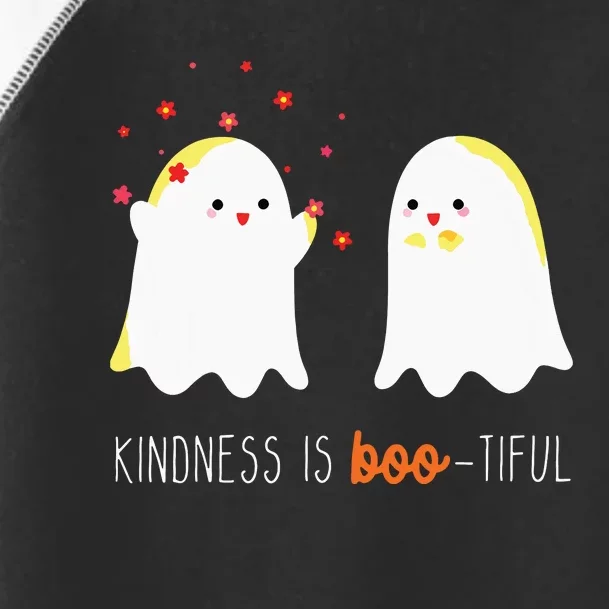 Kindness Is Boo Tiful Teacher Cute Ghost Halloween Toddler Fine Jersey T-Shirt