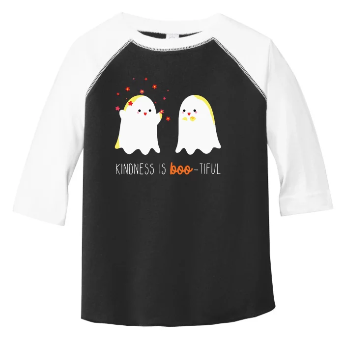 Kindness Is Boo Tiful Teacher Cute Ghost Halloween Toddler Fine Jersey T-Shirt