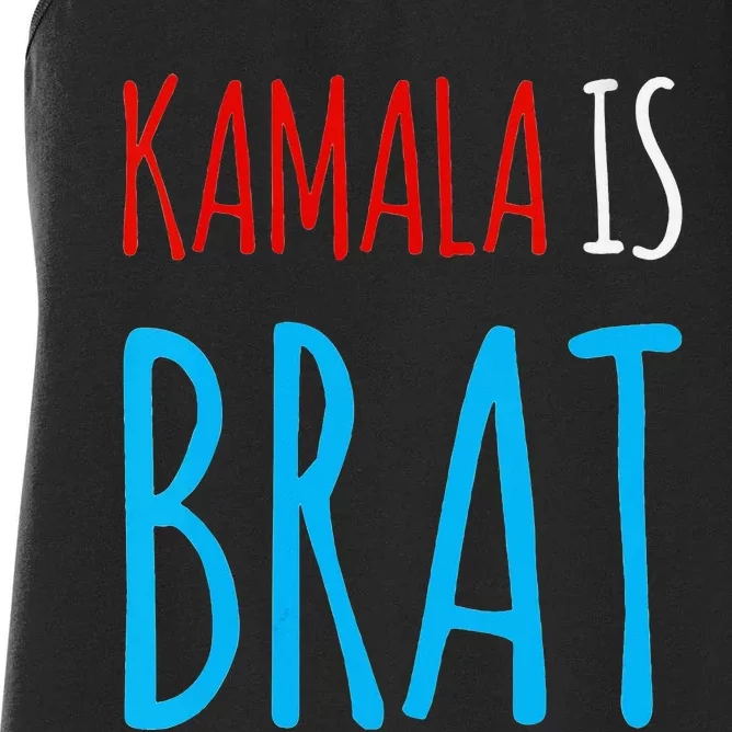 Kamala Is Brat V Neck Women's Racerback Tank