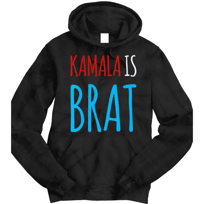 Kamala Is Brat V Neck Tie Dye Hoodie