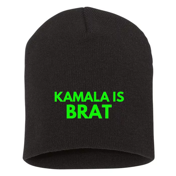 Kamala Is Brat V Neck Short Acrylic Beanie