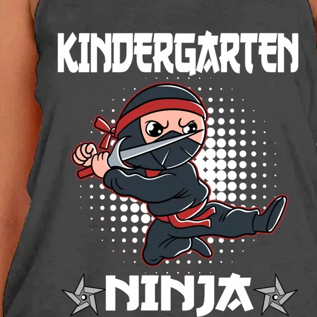 Kindergarten I Come Ninja Fighter Kindergarten Cool Gift Women's Knotted Racerback Tank