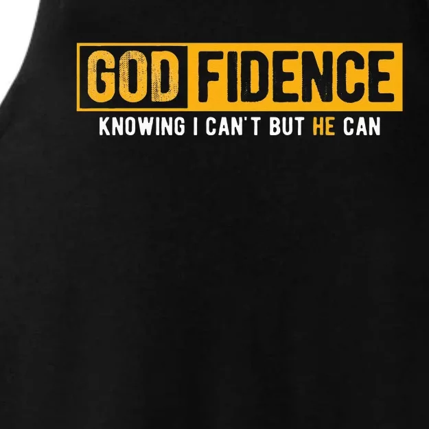 Knowing I Cant But He Can Christian Religious Jesus Ladies Tri-Blend Wicking Tank