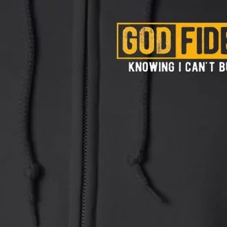 Knowing I Cant But He Can Christian Religious Jesus Full Zip Hoodie