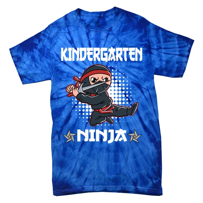 Kindergarten I Come Ninja Fighter Kindergarten Gift Tie-Dye T-Shirt