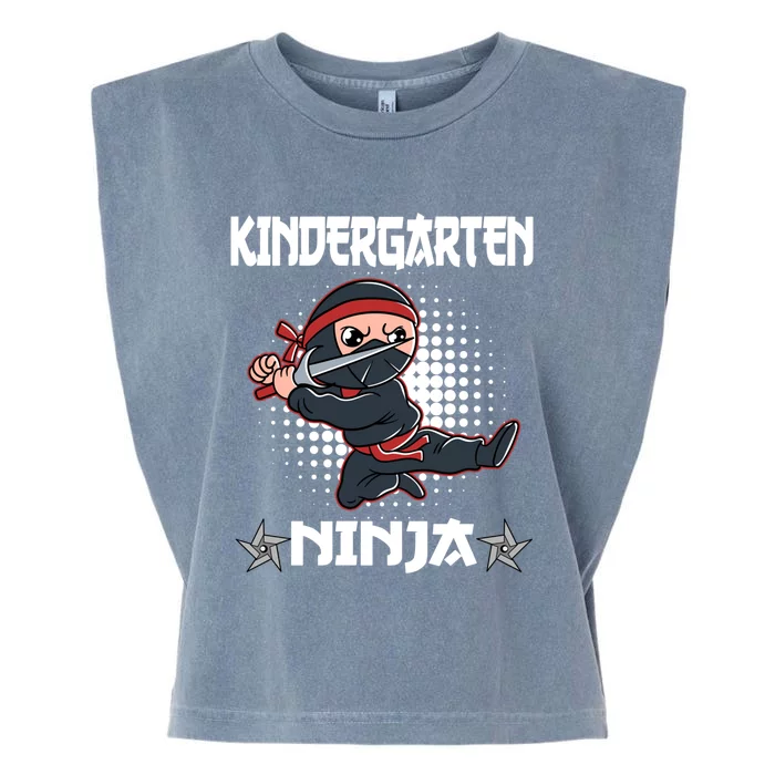 Kindergarten I Come Ninja Fighter Kindergarten Gift Garment-Dyed Women's Muscle Tee