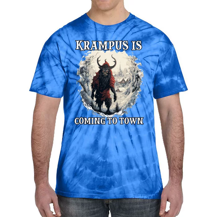 Krampus Is Coming Kramperl Krampus Costume Santa Claus Gift Tie-Dye T-Shirt