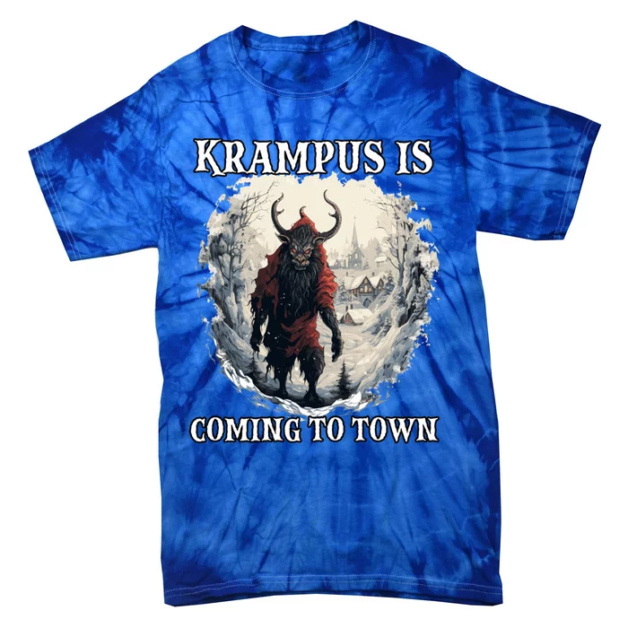 Krampus Is Coming Kramperl Krampus Costume Santa Claus Gift Tie-Dye T-Shirt