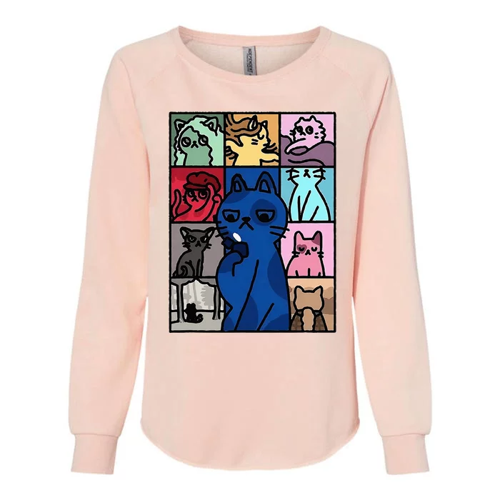 Karma Is Cat Cat Lover Womens California Wash Sweatshirt