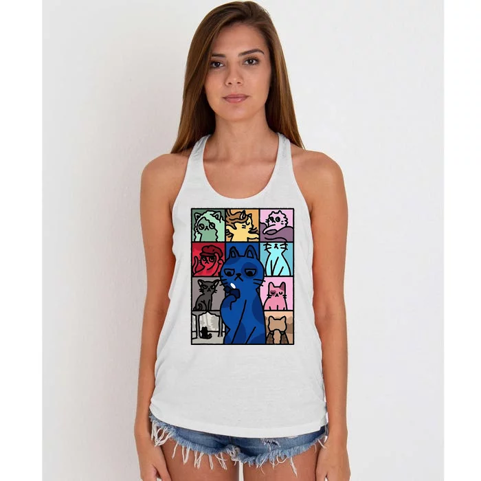 Karma Is Cat Cat Lover Women's Knotted Racerback Tank