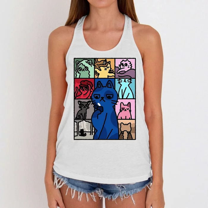 Karma Is Cat Cat Lover Women's Knotted Racerback Tank