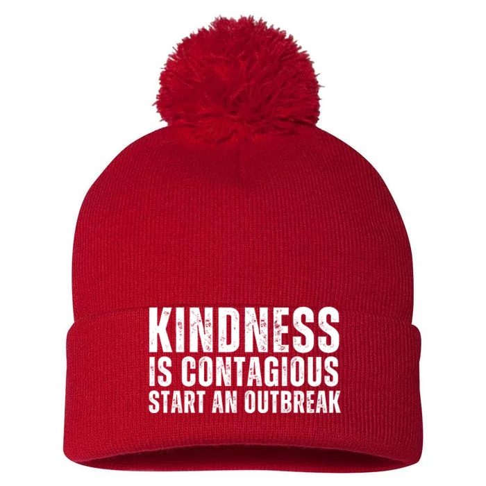 Kindness Is Contagious Start An Outbreak Pom Pom 12in Knit Beanie