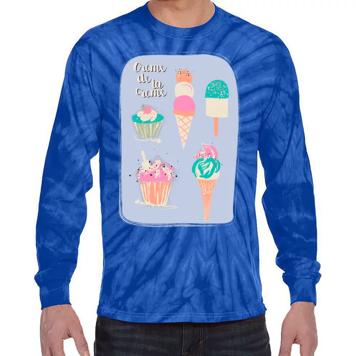 Kawaii Ice Cream Summer Vacay Party Beach Vibes Funny Funny Gift Tie-Dye Long Sleeve Shirt