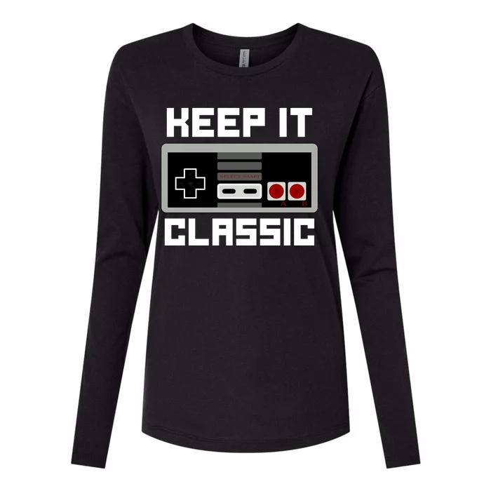 Keep It Classic Retro Gamer Womens Cotton Relaxed Long Sleeve T-Shirt