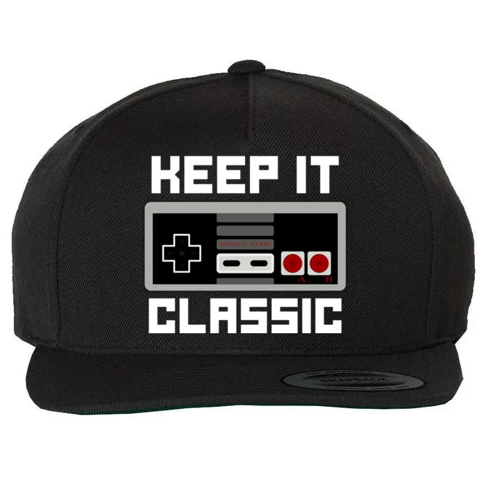 Keep It Classic Retro Gamer Wool Snapback Cap