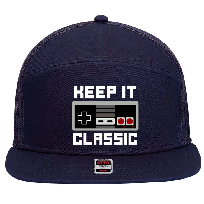 Keep It Classic Retro Gamer 7 Panel Mesh Trucker Snapback Hat