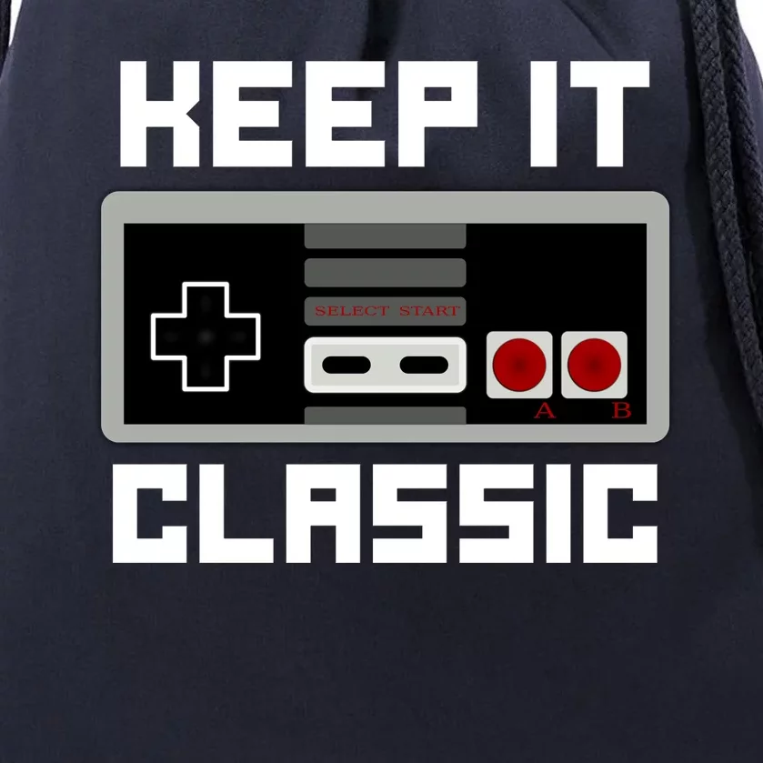 Keep It Classic Retro Gamer Drawstring Bag