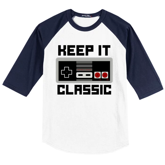 Keep It Classic Retro Gamer Baseball Sleeve Shirt