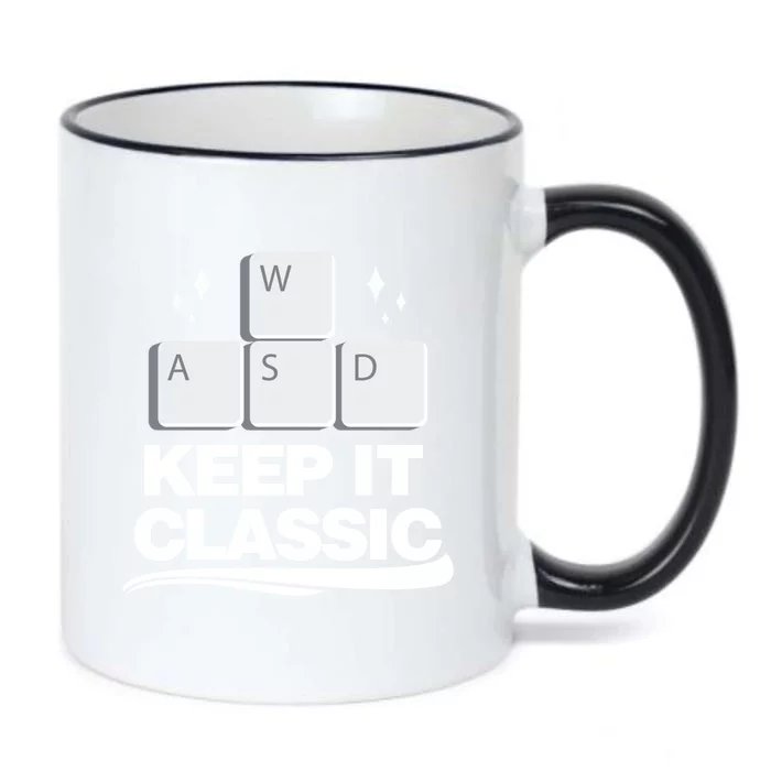 Keep It Classic Video Games Wasd Control Gift Black Color Changing Mug