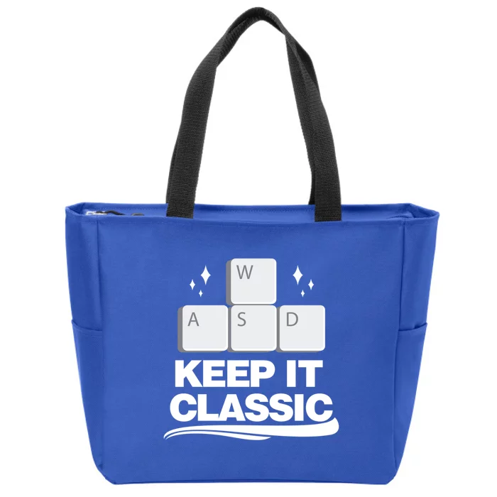 Keep It Classic Video Games Wasd Control Gift Zip Tote Bag