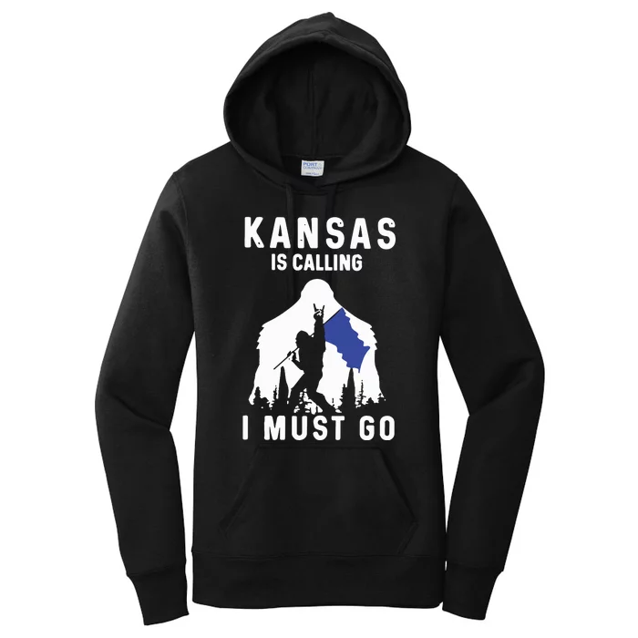 Kansas Is Calling I Must Go Bigfoot Women's Pullover Hoodie