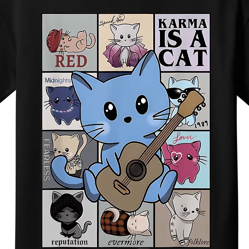 Karma Is Cat Album Kids T-Shirt