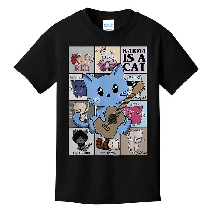 Karma Is Cat Album Kids T-Shirt