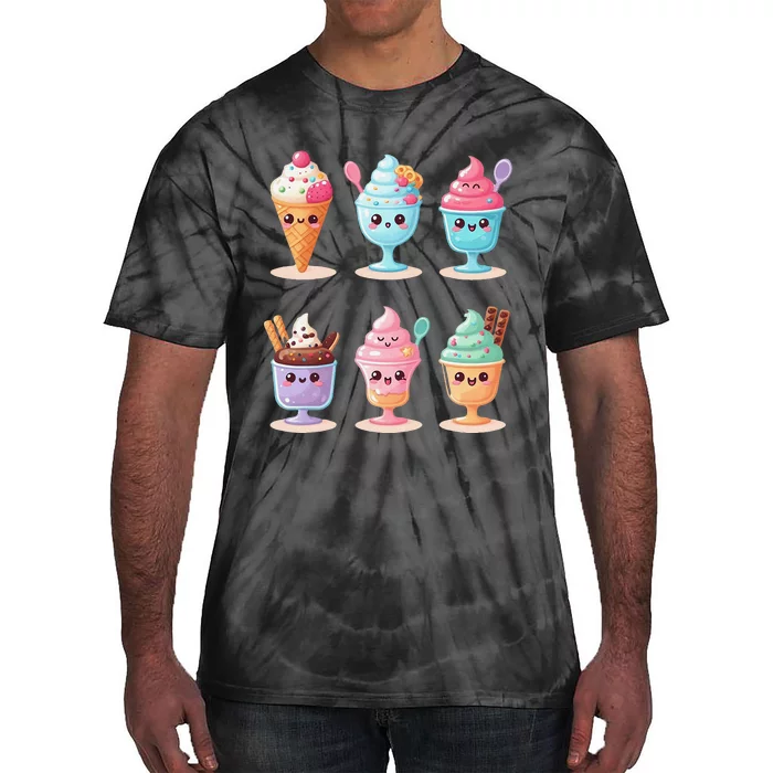 Kawaii Ice Cream Frozen Yogurt Lover Anime Tie-Dye T-Shirt