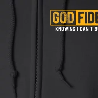 Knowing I Can't But He Can Christian Religious Jesus Full Zip Hoodie