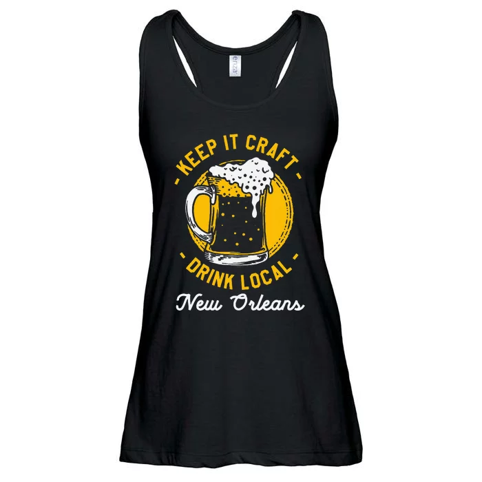 Keep It Craft Drink Local New Orleans Homebrewing Louisiana Ladies Essential Flowy Tank