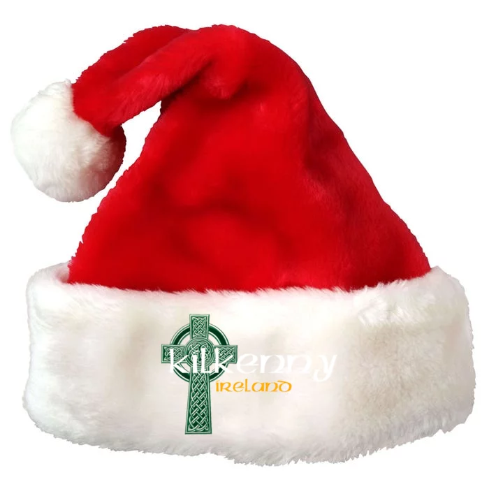 Kilkenny Ireland County Celtic Gaelic Football And Hurling Funny Gift Premium Christmas Santa Hat