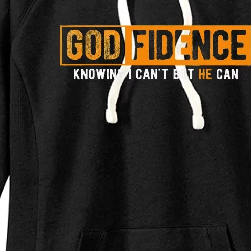 Knowing I CanT But He Can Christian Religious Jesus Women's Fleece Hoodie