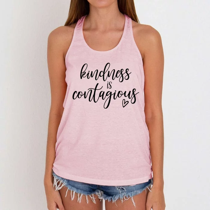 Kindness Is Contagious Women's Knotted Racerback Tank