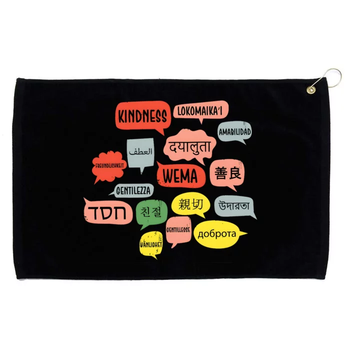 Kindness In Different Languages Grommeted Golf Towel