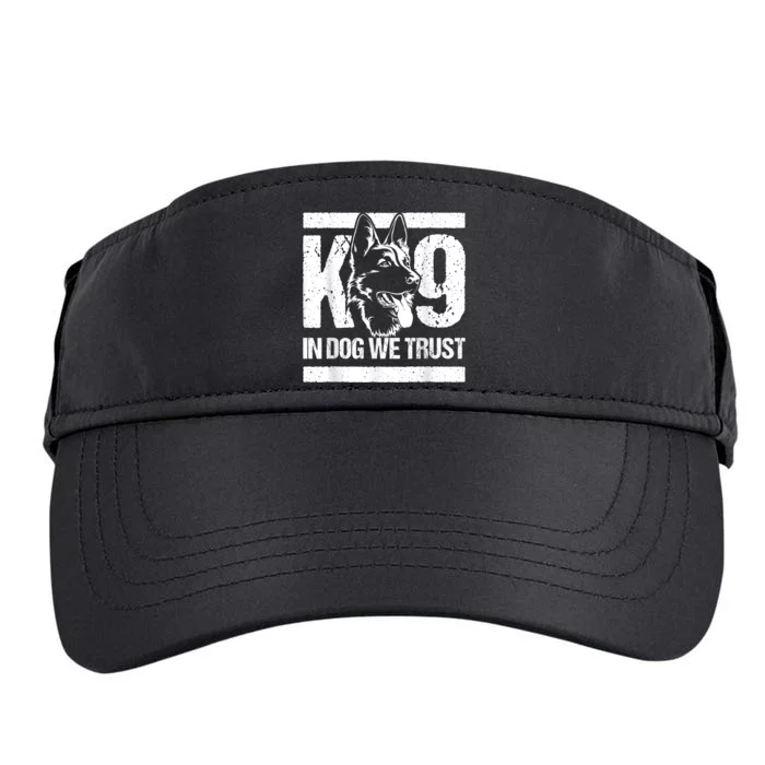 K9 In Dogs We Trust Blue Line K9 Dog Unit Police Officer Adult Drive Performance Visor