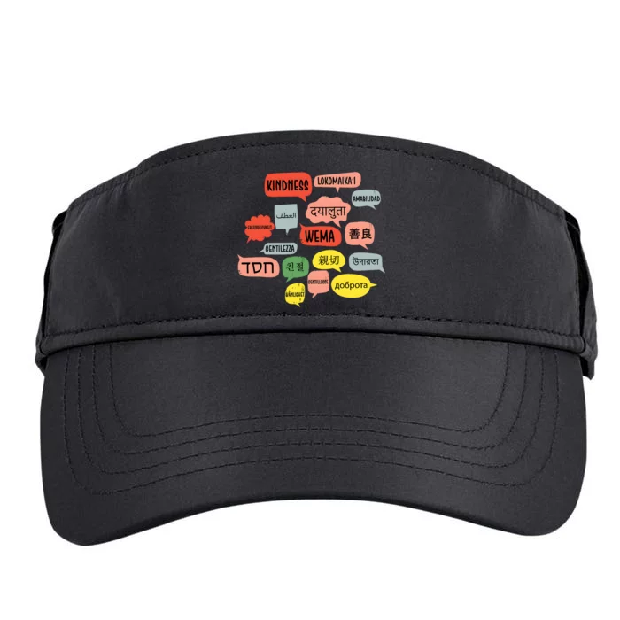 Kindness In Different Languages Adult Drive Performance Visor