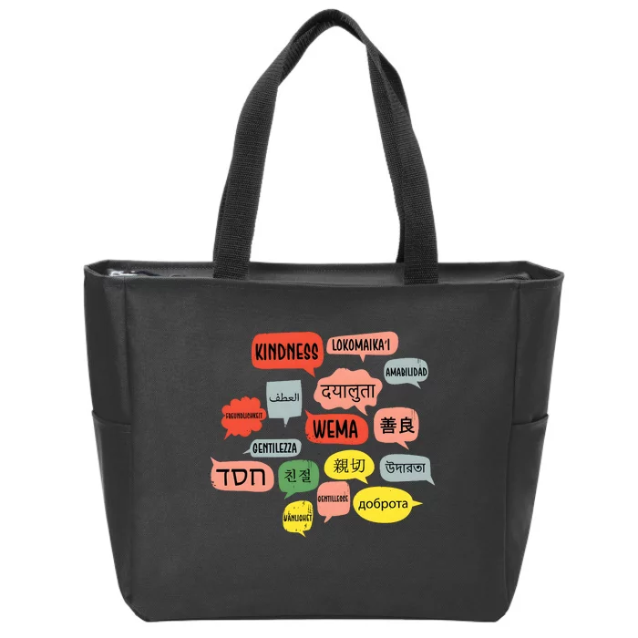 Kindness In Different Languages Zip Tote Bag