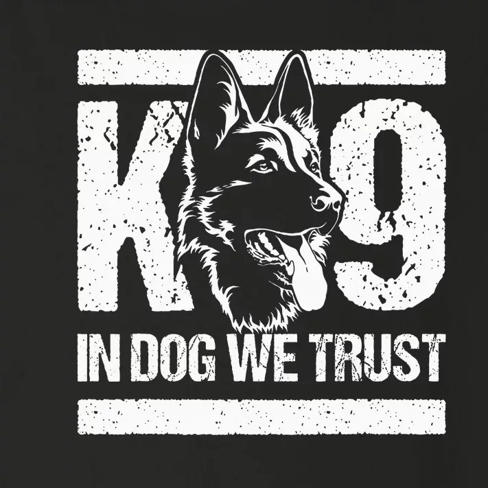 K9 In Dogs We Trust Blue Line K9 Dog Unit Police Officer Toddler Long Sleeve Shirt