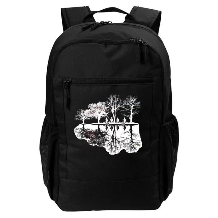 Kids Riding Bikes Through Trees Upside Down Daily Commute Backpack