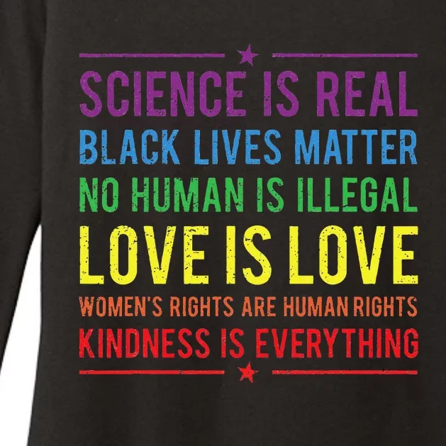 Kindness Is EVERYTHING Science Is Real Love Is Love Womens CVC Long Sleeve Shirt