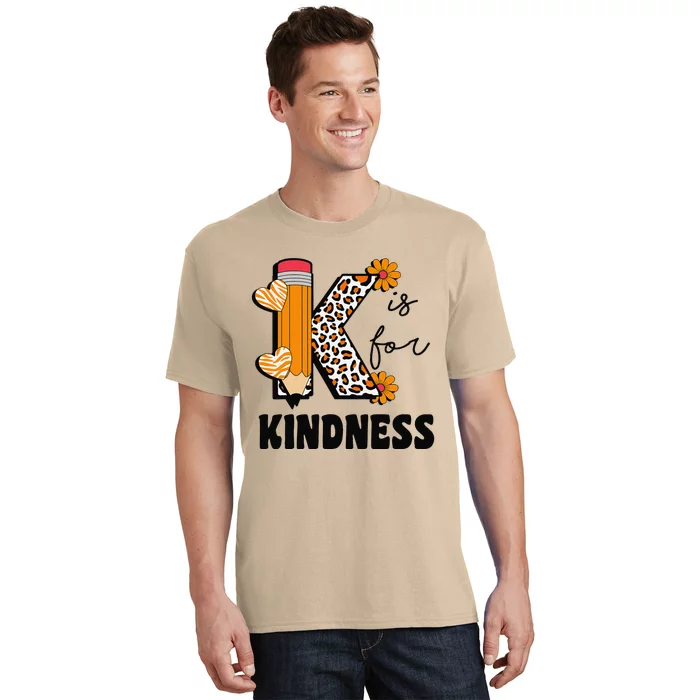 K Is For Kindness Orange Anti Bullying Unity Day Teacher Gift T-Shirt