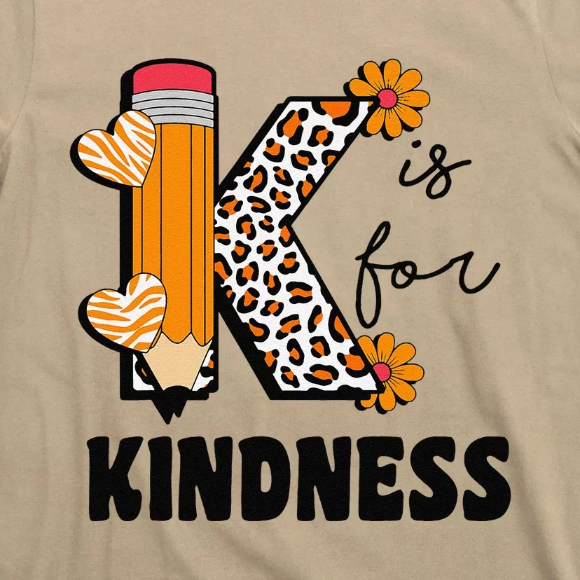 K Is For Kindness Orange Anti Bullying Unity Day Teacher Gift T-Shirt