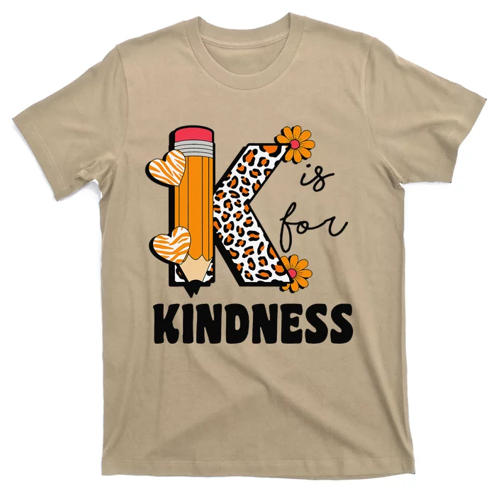 K Is For Kindness Orange Anti Bullying Unity Day Teacher Gift T-Shirt