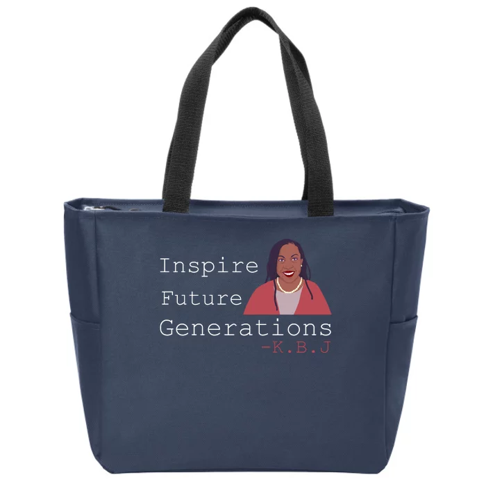 KBJ Inspire Future Generations Quote Zip Tote Bag