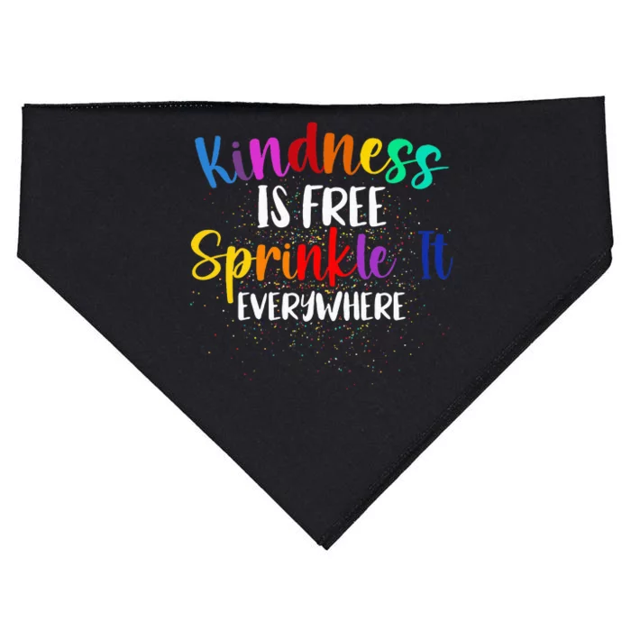 Kindness Is Free Sprinkle It Everywhere Be Kind USA-Made Doggie Bandana