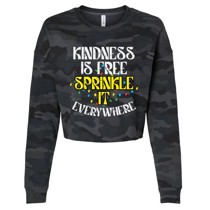 Kindness Is Free Orange Anti Bullying Unity Day Cropped Pullover Crew